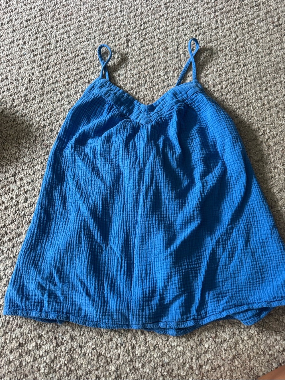 Ava & Viv Bright Blue Crinkle Spaghetti Strap Camisole
